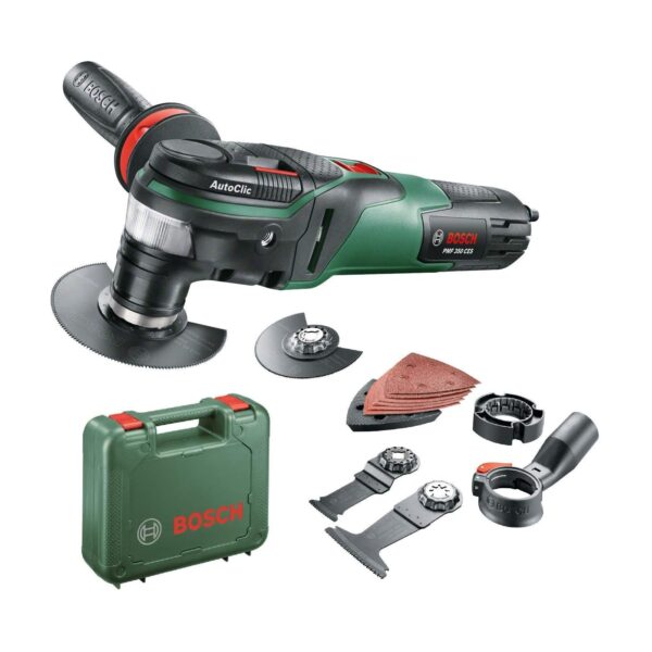 Bosch PMF 350 CES Multifunktionswerkzeug im Koffer mit Zubehörset