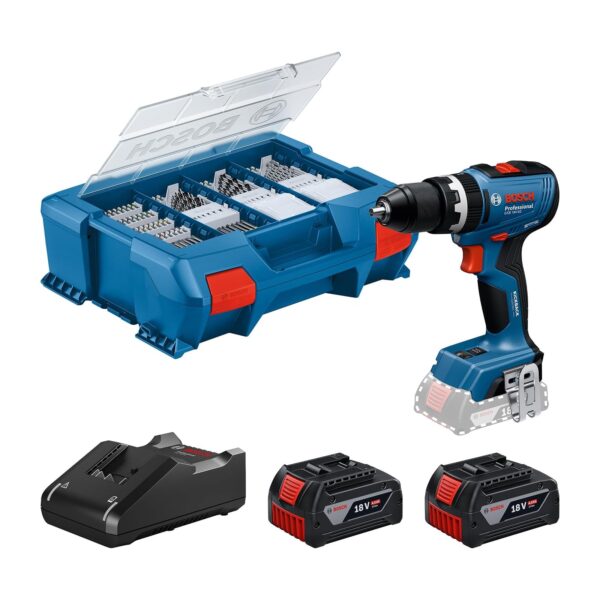 bosch professional gsb 18v 65 akku schlagbohrschrauber set Bosch Professional GSB 18V-65 Akku-Schlagbohrschrauber inkl. Koffer + 2 Akkus 4.