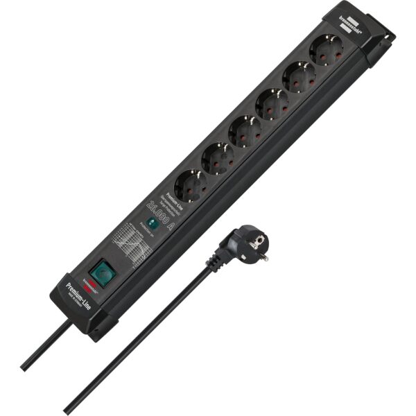 brennenstuhl premium line steckdosenleiste 6 fach schwarz Brennenstuhl Premium-Line Steckdosenleiste 6-fach