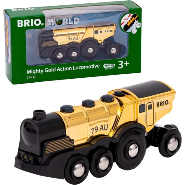 brio world goldene batterielok 33630 BRIO World Goldene Batterielok mit Licht und Sound