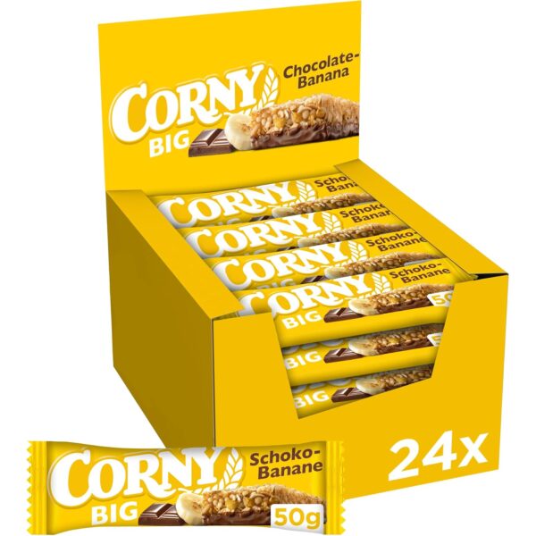 corny big schoko banane 24x50g Corny BIG Schoko-Banane Müsliriegel, 24 x 50 g