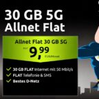 crash Allnet Flat 30 GB 5G im Telekom-Netz für 9,99€/Monat