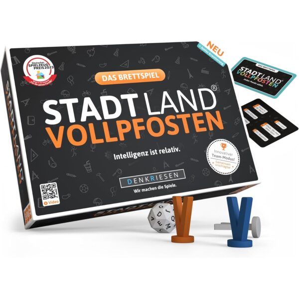 denkriesen stadt land vollpfosten junior erweiterung DENKRIESEN Stadt Land VOLLPFOSTEN Brettspiel inkl. Junior Erweiterung
