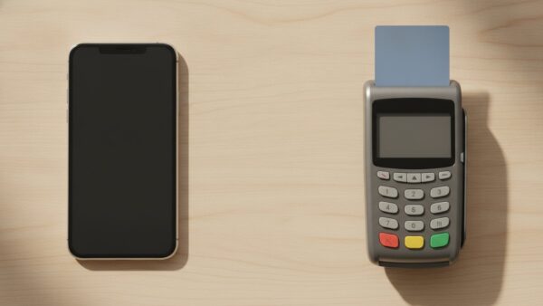 dkb login bild 2 Smartphone und Kartenlesegerät mit eingesteckter Karte als Sinnbild für DKB-App und chipTAN