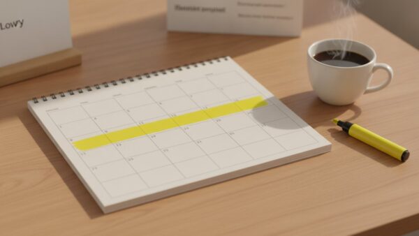 dkb tagesgeld bild 2 Leerer Kalender mit gelb markiertem Zeitraum als Symbol fĂĽr die Einzahlungsfrist der DKB Tagesgeld-Aktion