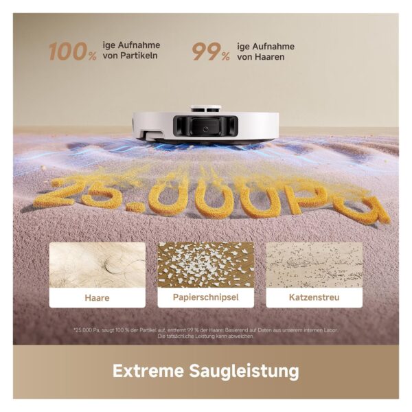 dreame l10s ultra gen 3 kit saugleistung 25000 pa 2026 10 DREAME L10s Ultra Gen 3 Kit: Saugleistung von 25.000 Pa auf Teppich
