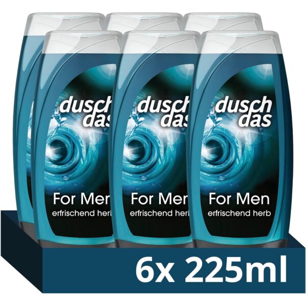 Duschdas 3-in-1 Duschgel & Shampoo For Men 6 x 225 ml