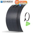 ECO-WORTHY 400W Flexibles Solarpanel (2x 200W) für Wohnmobil und Balkonkraftwerk