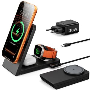 eddibox magsafe ladestation 3in1 30w netzteil