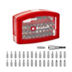 Einhell 32-teiliges Bit-Set aus CrV-Stahl mit Bit-Box und Gürtelclip
