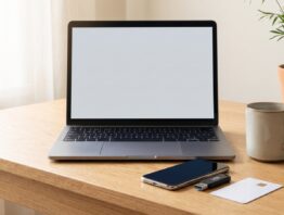 Laptop, Smartphone, USB-Stick und Chipkarte als Symbol für die Login-Optionen bei Mein ELSTER