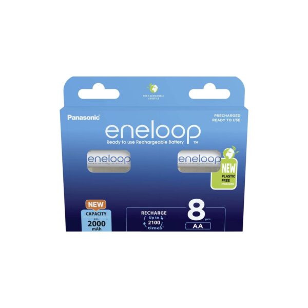 Panasonic eneloop AA-Akkus mit 2000 mAh im 8er-Pack