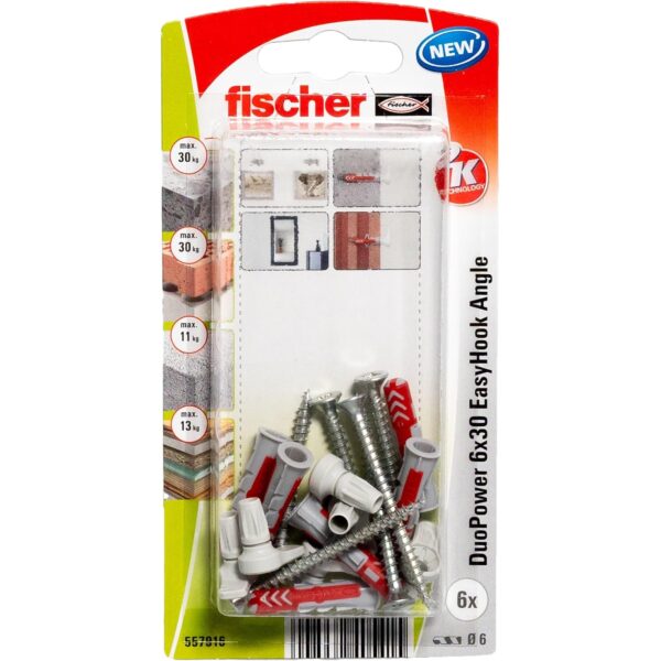 fischer EasyHook Angle 557916 Winkelhaken 6x30 Weiß