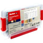 fischer PowerFast II Schrauben-Sortimentsbox, 245 Stück, inkl. Bit TX20