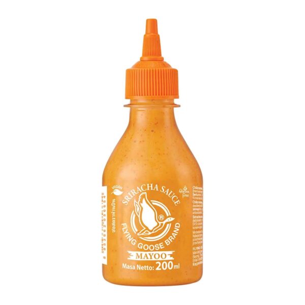 FLYING GOOSE Sriracha Mayoo Sauce, pikante Mayonnaise, leicht scharf, 200 ml