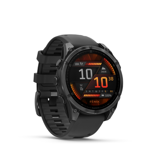 garmin fenix 8 47mm amoled schwarz Garmin fenix 8 47 mm AMOLED Smartwatch Edelstahl Silikon 22 mm Schwarz