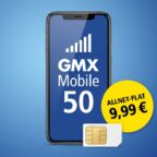 GMX Mobile 50: 1&1 Allnet-Flat mit 50 GB 5G für 9,99€/Monat