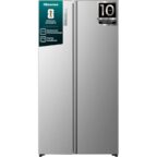 Hisense RS3P558NEIE Side-by-Side/ 544L/ großes Fassungsvermögen/XXL Türfach/multifunktionale Getränkeablage/Flat Duct/No Frost/Supercool/BxHxT: 91,1×178,6×61,5cm/ Silber [Energiekl