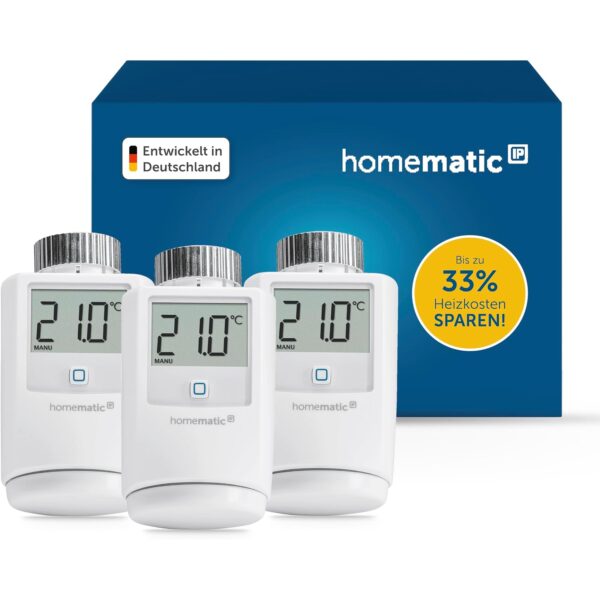 homematic ip heizkoerperthermostat hmip etrv 2 3er pack Homematic IP Heizkörperthermostat HmIP-eTRV-2, Packung mit 3