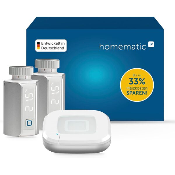 Homematic IP Starter Set mit Access Point 2 und 2x Heizkörperthermostat Evo