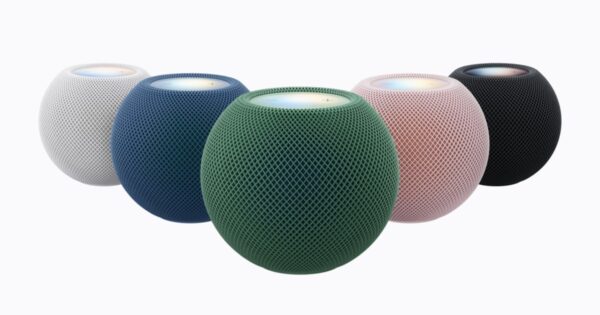 homepod mini 2 hersteller HomePod mini 2 in den fĂĽnf Farben WeiĂź, Blau, GrĂĽn, Rosa und Mitternacht