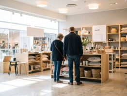 Kleiner Möbelladen in der Ladenstraße eines Einkaufszentrums als Sinnbild für den IKEA Outlet in Regensburg