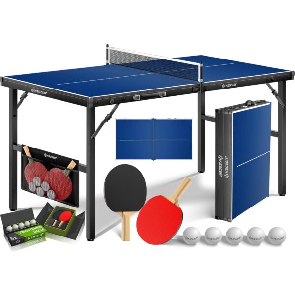 kesser tischtennisplatte mini klappbar KESSER Tischtennisplatte Mini klappbar mit Schlägern, Bällen und Netz