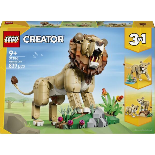 lego creator 3in1 majestaetischer loewe 31386 LEGO Creator 3in1 Wilde Tiere: Majestätischer Löwe 31386