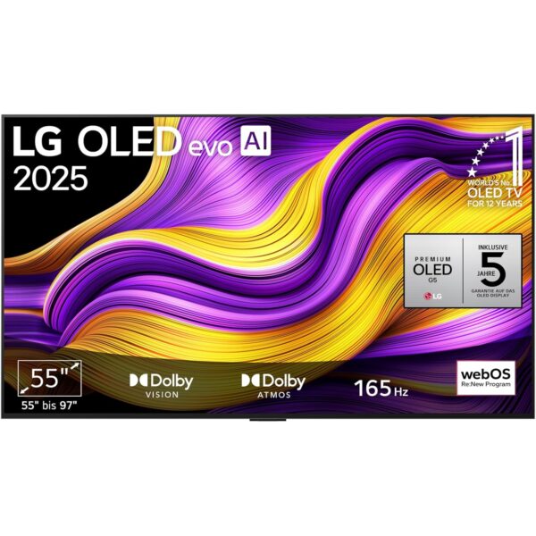LG OLED55G57LW 55 Zoll 4K OLED evo AI TV (G5, Modelljahr 2025)