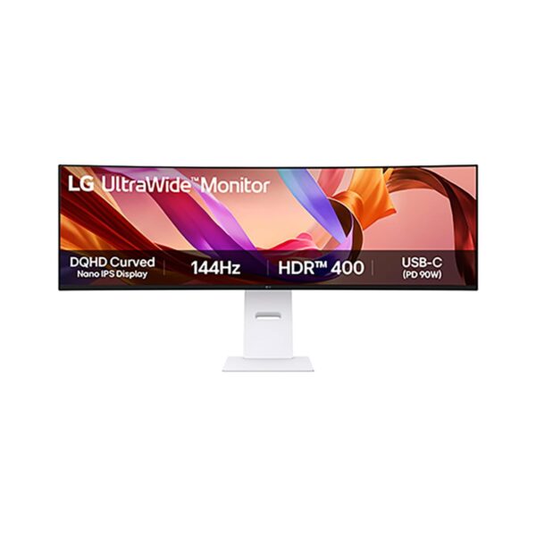 lg ultrawide 49u950a w LG UltraWide 49U950A-W (49 Zoll) 32:9 Curved DQHD Nano IPS Monitor, 144Hz, AMD FreeSync Premium, DisplayHDR 400, USB-C (90W), Weiß