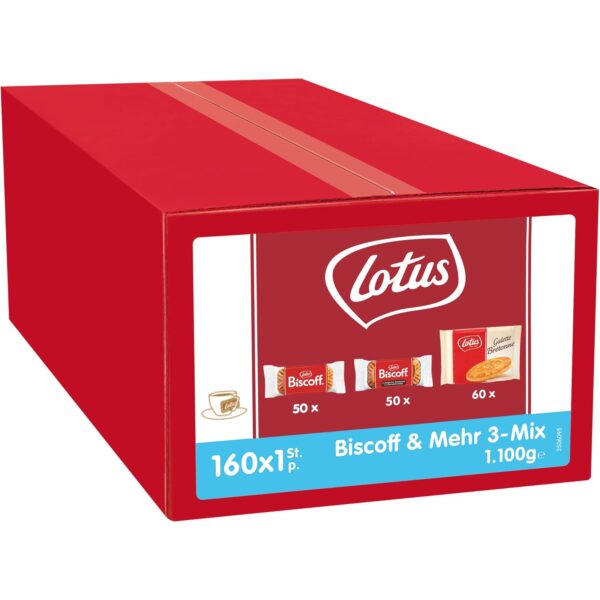 Lotus Biscoff Kekse Mixbox 160 einzeln verpackte Kekse 1,1 kg