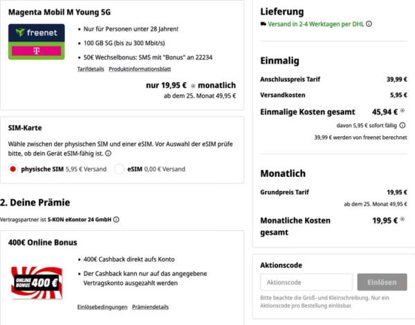 magenta mobil m young 5g 400 euro bonus tarifdetails Magenta Mobil M Young 5G Tarifdetails mit 400 € Online-Bonus bei MediaMarkt