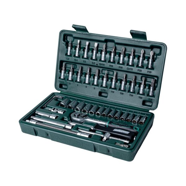 mannesmann steckschluesselsatz m 2040 46 teilig Mannesmann Brüder Steckschlüsselsatz 1/4 Zoll 46-tlg., mit Umschaltknarre, Stecknüssen, Bits und Zubehör für Kfz, Haushalt und Werkstatt, im kompakten Koffer | M 2040 46-teilig