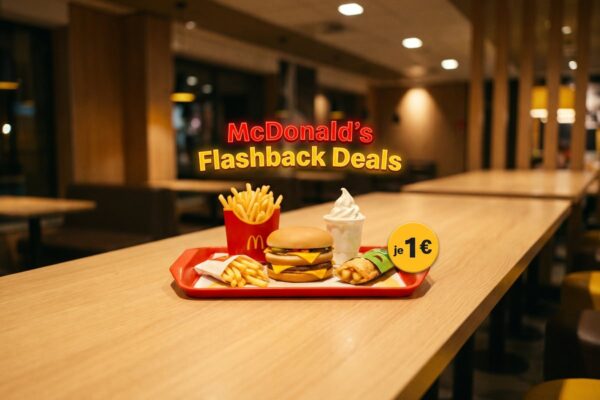 mcdonalds flashback deals 2026 McDonald's Flashback Deals 2026: Apfeltasche, Pommes, Chickenburger, McSundae und Cheeseburger für 1€