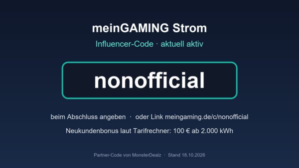 meingaming influencer code nonofficial aktiv meinGAMING Influencer-Code nonofficial aktuell aktiv