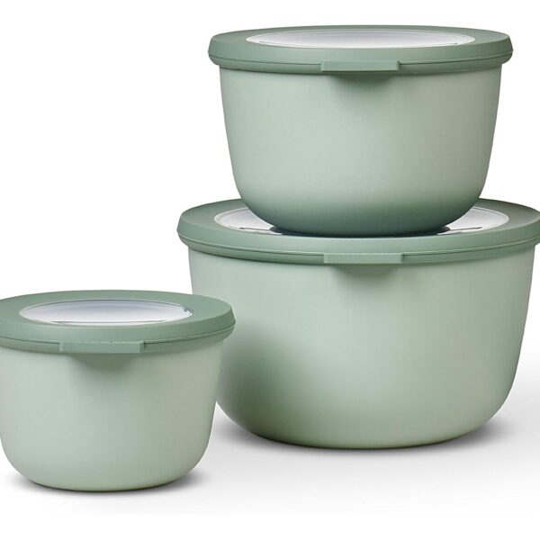 Mepal Multischale Rund 3-teiliges Set Cirqula Nordic Sage 500, 1000, 2000 ml