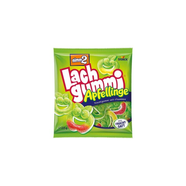 nimm2 Lachgummi Apfellinge saure Fruchtgummis mit Apfelsaft 225 g