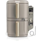 Ninja Double Stack XL-Heißluftfritteuse, 9,5 l, 6 Funktionen, Steingold