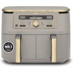 Ninja Dual Zone digitale Heißluftfritteuse, 9,5 L, 6-in-1, Stone/Gold