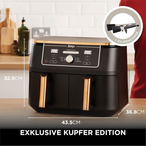 ninja foodi max dual zone af400eucp detail 2 Ninja Foodi MAX Dual Zone Heißluftfritteuse – Detailansicht 2