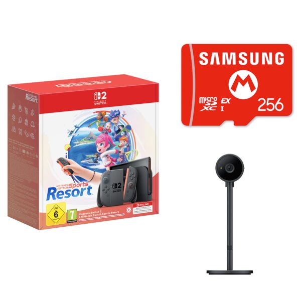nintendo switch 2 sports resort bundle kamera microsd Nintendo Switch 2 + Nintendo Switch Sports Resort + Nintendo Switch 2-Kamera + Samsung microSD Express Card 256 GB