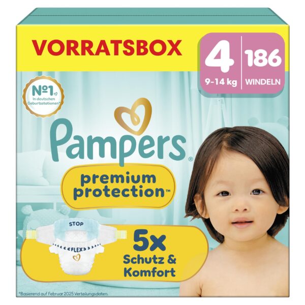 pampers premium protection groesse 4 186 windeln prime deal days Pampers Premium Protection Größe 4, 186 Windeln