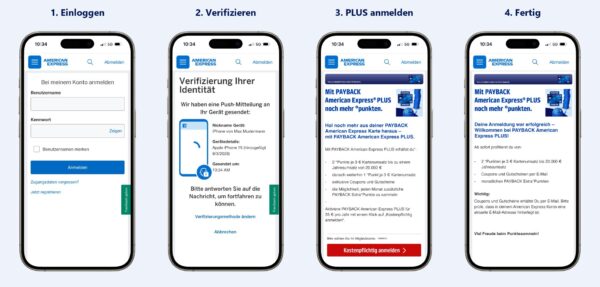 payback amex plus aktivieren schritte PAYBACK American Express PLUS aktivieren in 4 Schritten
