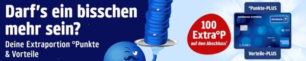 payback amex plus header PAYBACK American Express PLUS – 100 Extra°Punkte auf den Abschluss