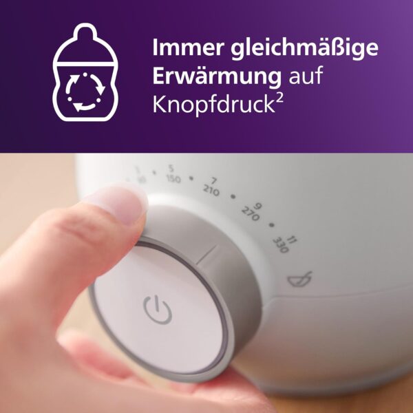 philips avent premium flaeschchenwaermer scf358 detail 3 Philips Avent Premium-Fläschchenwärmer Drehregler für die Milchmenge