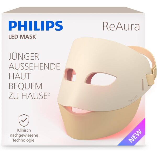 philips reaura led gesichtsmaske ltm7100 Philips ReAura LED-Gesichtsmaske LTM7100/00 – 3-in-1 für Gesicht, Augenpartie und Hals