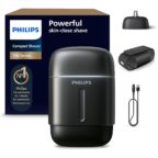 Philips Rasierer Series 700 - kompakter Elektrorasierer für Herren, 4D Flex-Scherkopf, elektrischer Nass- und Trockenrasierer, Nasenhaartrimmer, Reiseetui, Modell S792/06
