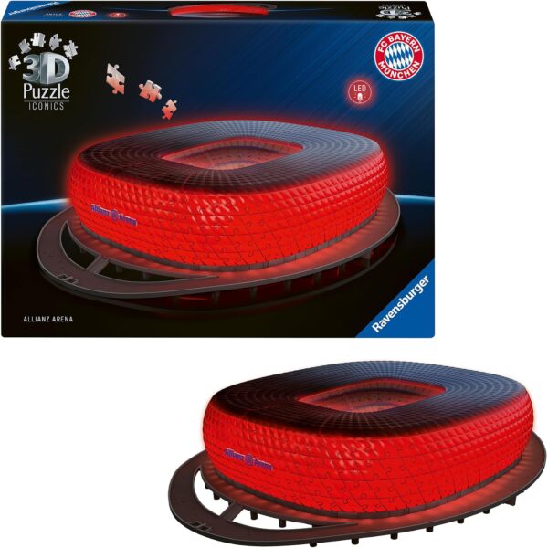 ravensburger 3d puzzle allianz arena licht Ravensburger 3D Puzzle Iconics: Allianz Arena mit Licht