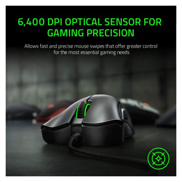 razer deathadder essential 6400 dpi sensor Razer DeathAdder Essential Gaming-Maus mit optischem 6.400-DPI-Sensor