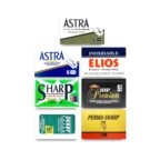 Razor Blades Club Rasierklingen Probierset – Astra, Derby, Elios, Permasharp, Sharp – 40 Double-Edge-Klingen